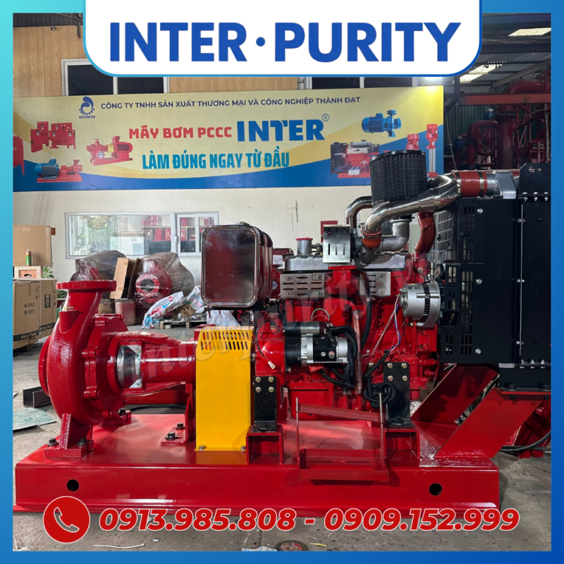 Máy bơm cứu hỏa diesel  75HP 55KW INTER-PURITY CA100-315/55