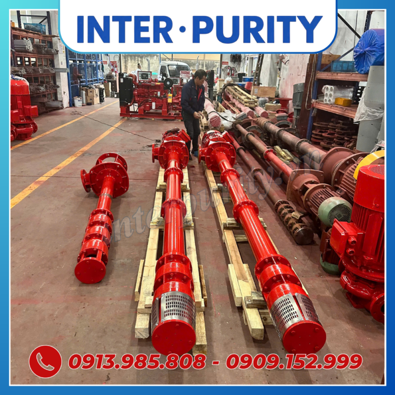 Bơm cứu hỏa turbine trục đứng 90KW 125HP INTER-PURITY XBD