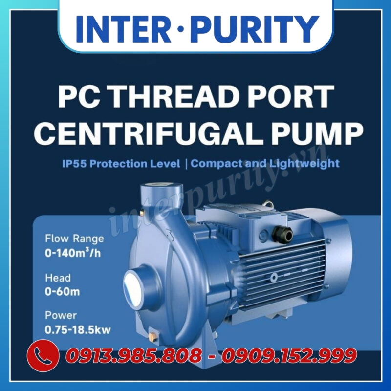 Máy bơm ly tâm nhập khẩu 4KW 5.5HP INTER-PURITY PC 680C