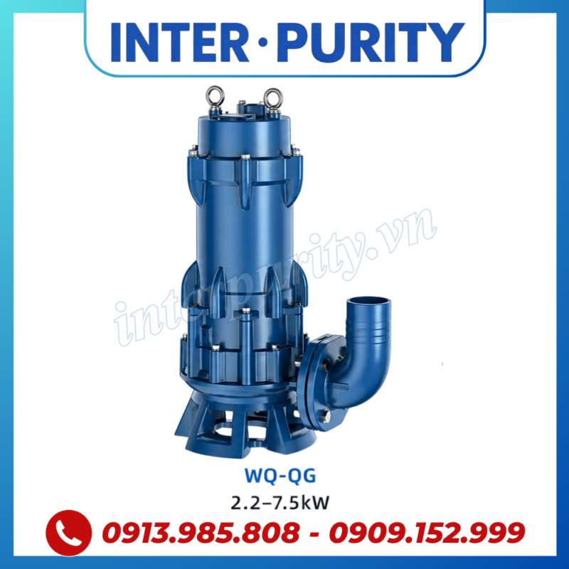 Bơm nước thải cánh cắt 2.2KW 3HP INTER-PURITY WQ-QG