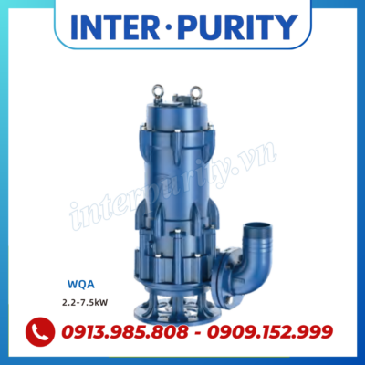 Máy bơm nước thải 7.5KW 10HP INTER-PURITY WQA