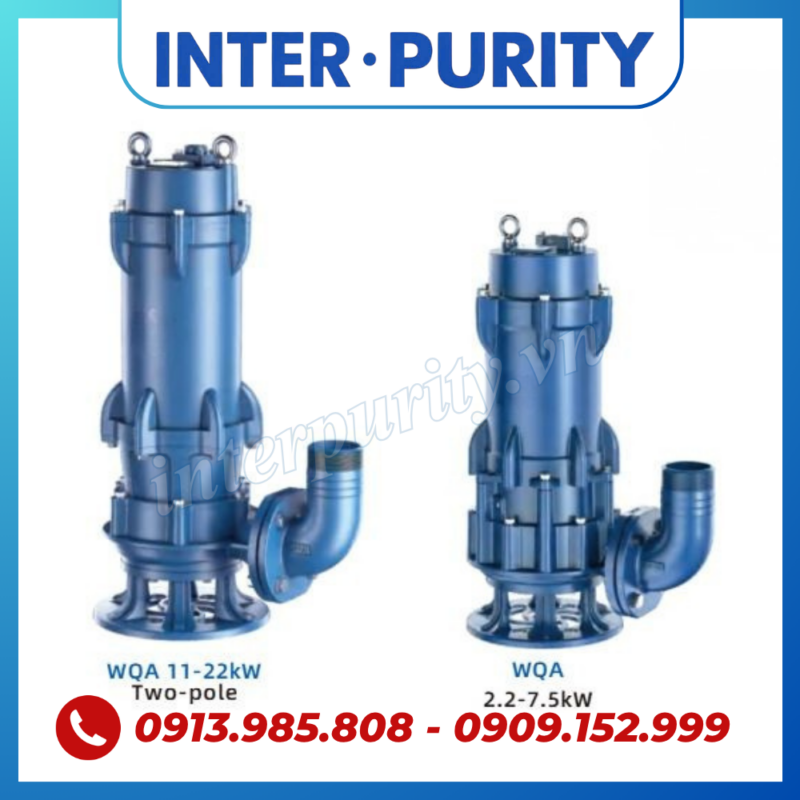 Máy bơm nước thải 15KW 20HP INTER-PURITY WQA
